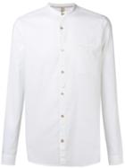 Dnl Band Collar Shirt, Men's, Size: 41, White, Cotton