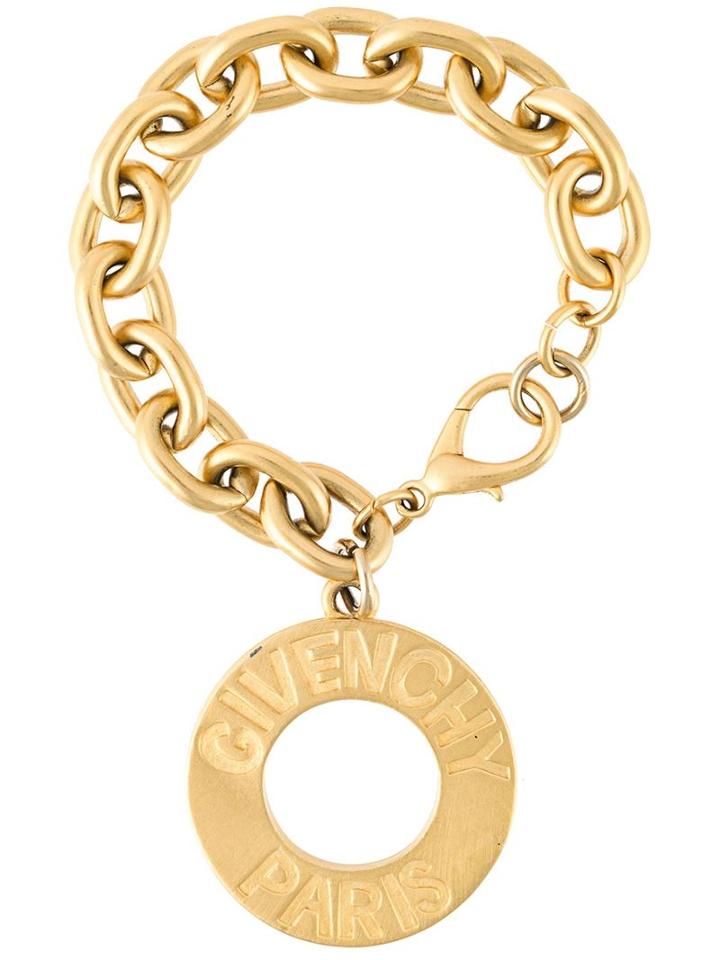 Givenchy Vintage Logo Disc Charm Bracelet