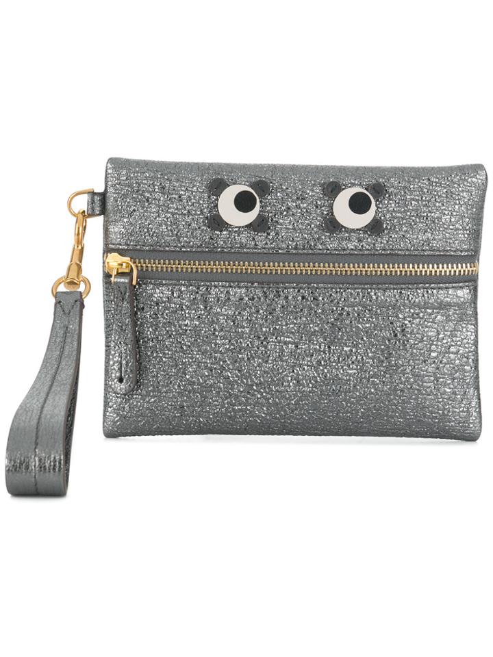 Anya Hindmarch Circulus Eyes Clutch Bag - Metallic