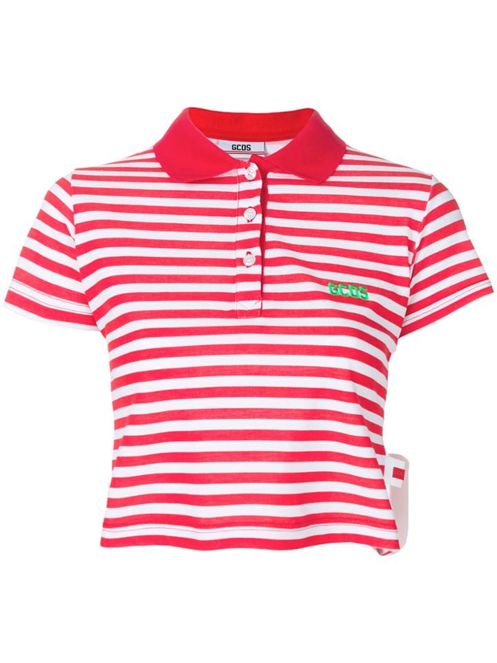 Gcds Striped Polo Top - Red