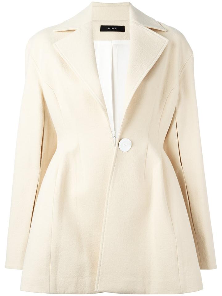 Ellery Flared Jacket, Size: 10, Nude/neutrals, Cotton/wool/polyamide/silk