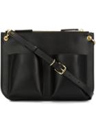 Marni Bandolier Crossbody Bag, Women's, Black, Calf Leather