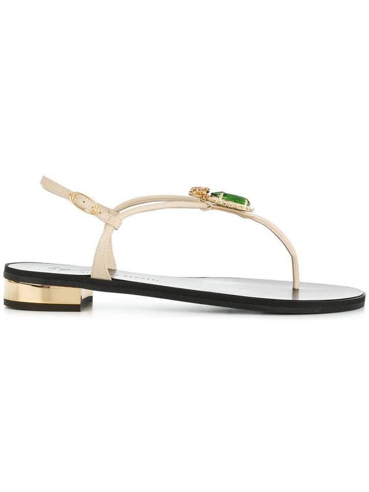 Giuseppe Zanotti Crystal-embellished Sandals - Neutrals