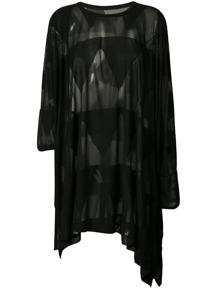Vivienne Westwood - Burnout Effect Top - Women - Polyester/viscose - One Size, Black, Polyester/viscose