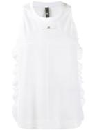 Adidas By Stella Mccartney Ruffled Performance Top - White