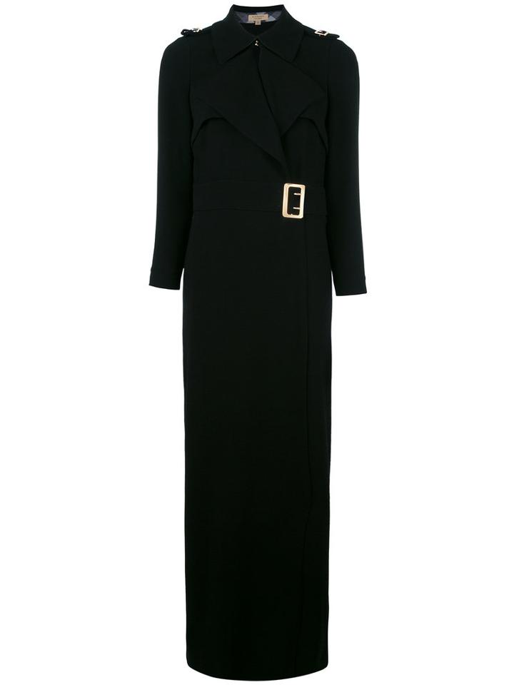 Burberry Belt Wrap Dress, Women's, Size: 6, Black, Acetate/polyester