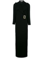 Burberry Belt Wrap Dress, Women's, Size: 6, Black, Acetate/polyester