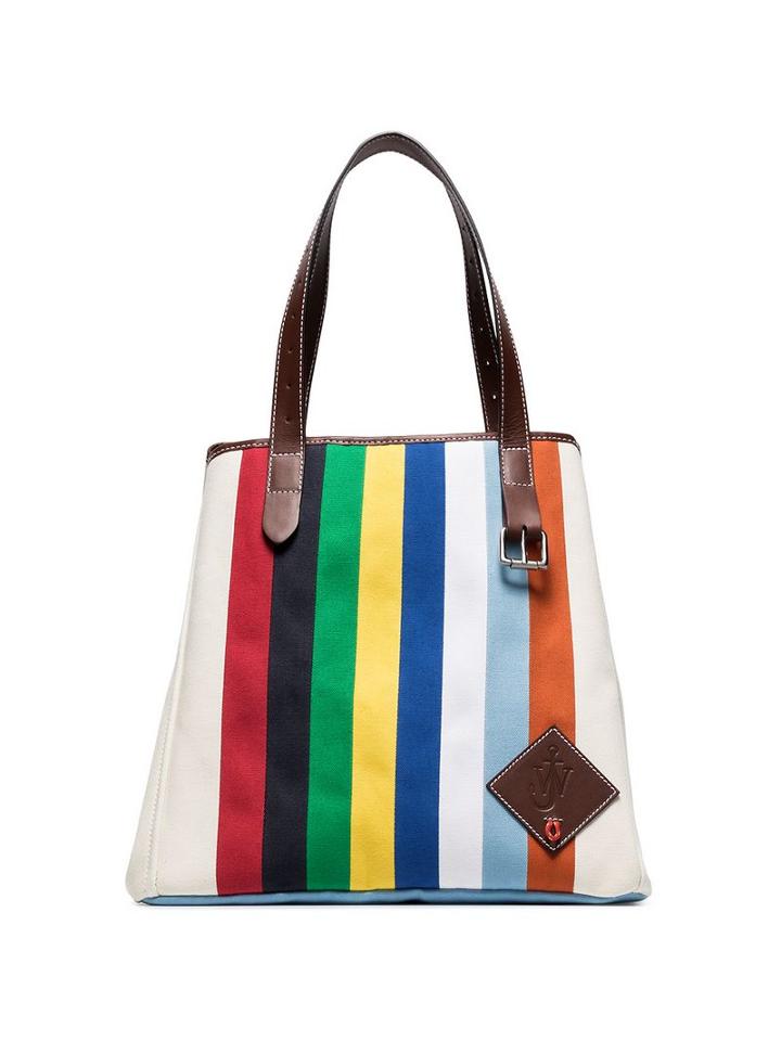 Jw Anderson Multicoloured Belt Strap Canvas Tote Bag - 110 Calico