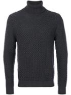 Eleventy - Textured Roll Neck Jumper - Men - Virgin Wool - Xxl, Grey, Virgin Wool