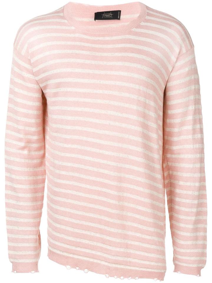 Maison Flaneur Striped Jumper - Pink