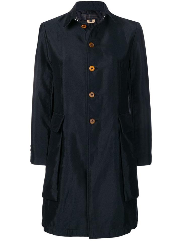 Comme Des Garçons Comme Des Garçons Classic Button-up Coat - Black