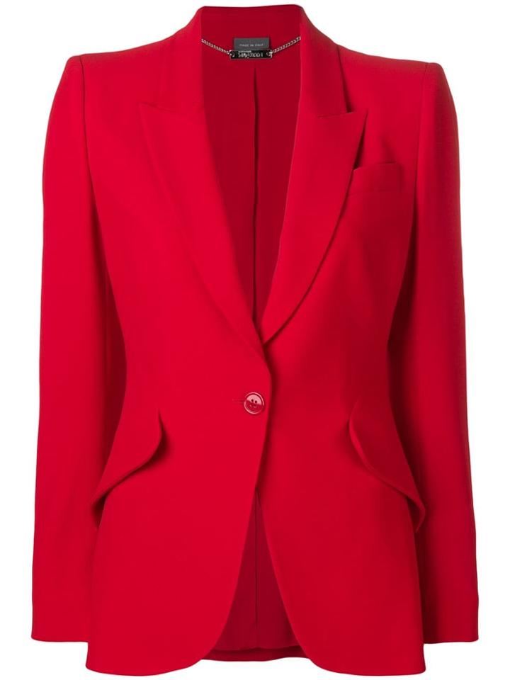 Alexander Mcqueen Boxy-fit Blazer - Red