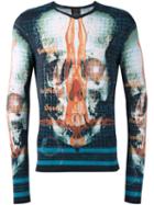Jean Paul Gaultier Vintage Skull Print Fitted T-shirt