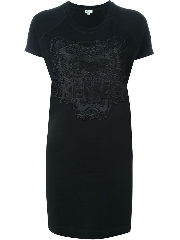 Kenzo 'tiger' Mesh Sweatshirt Dress