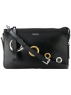 Diesel - Ring Detail Clutch - Women - Calf Leather - One Size, Black, Calf Leather