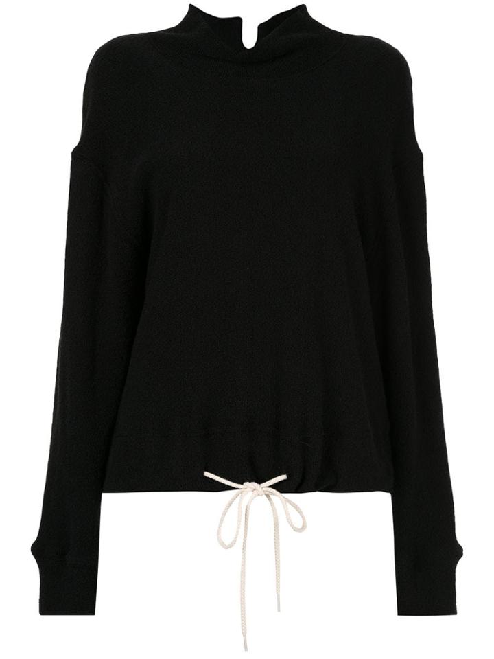 Bassike Funnel Neck Sweater - Black