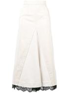 Alexander Mcqueen High-waist Denim Skirt - Neutrals