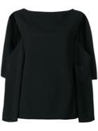 Chalayan Open Sleeve Blouse, Women's, Size: 42, Black, Viscose/acrylic