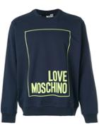 Love Moschino Printed Logo Sweater - Blue