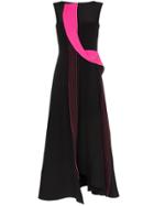 Roksanda Efilia Sleeveless Sculptural Trim Silk Dress - Black