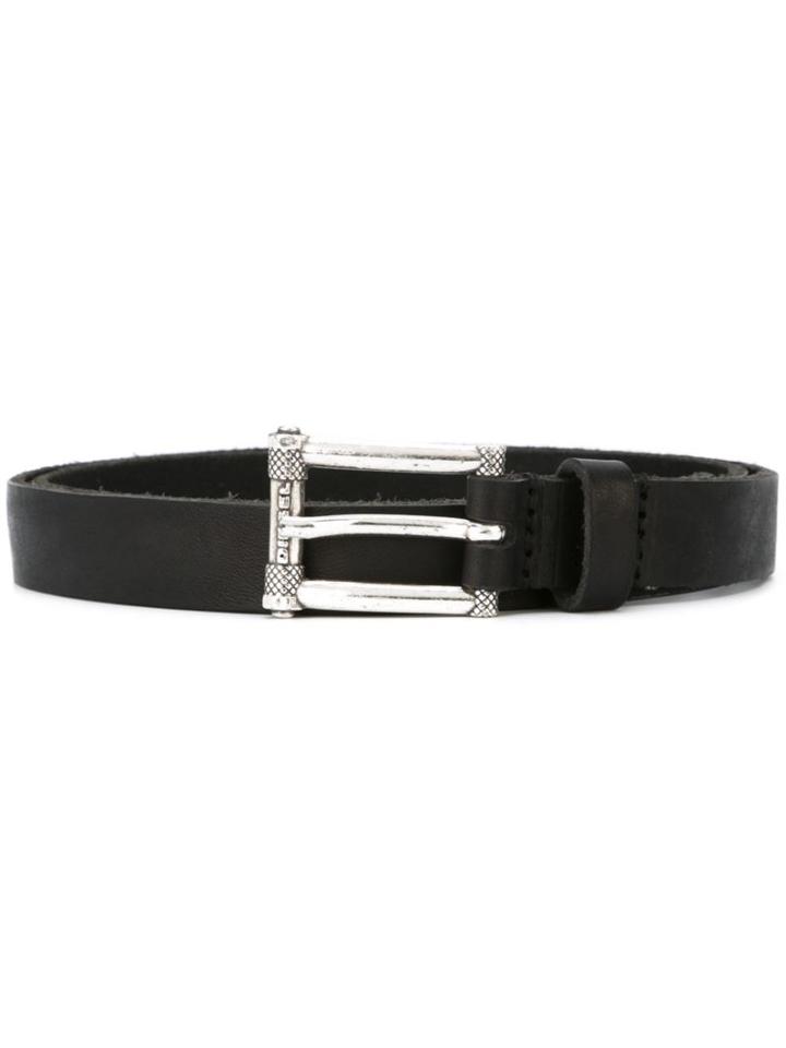 Diesel Buckle Bet, Women's, Size: 90, Black, Calf Leather