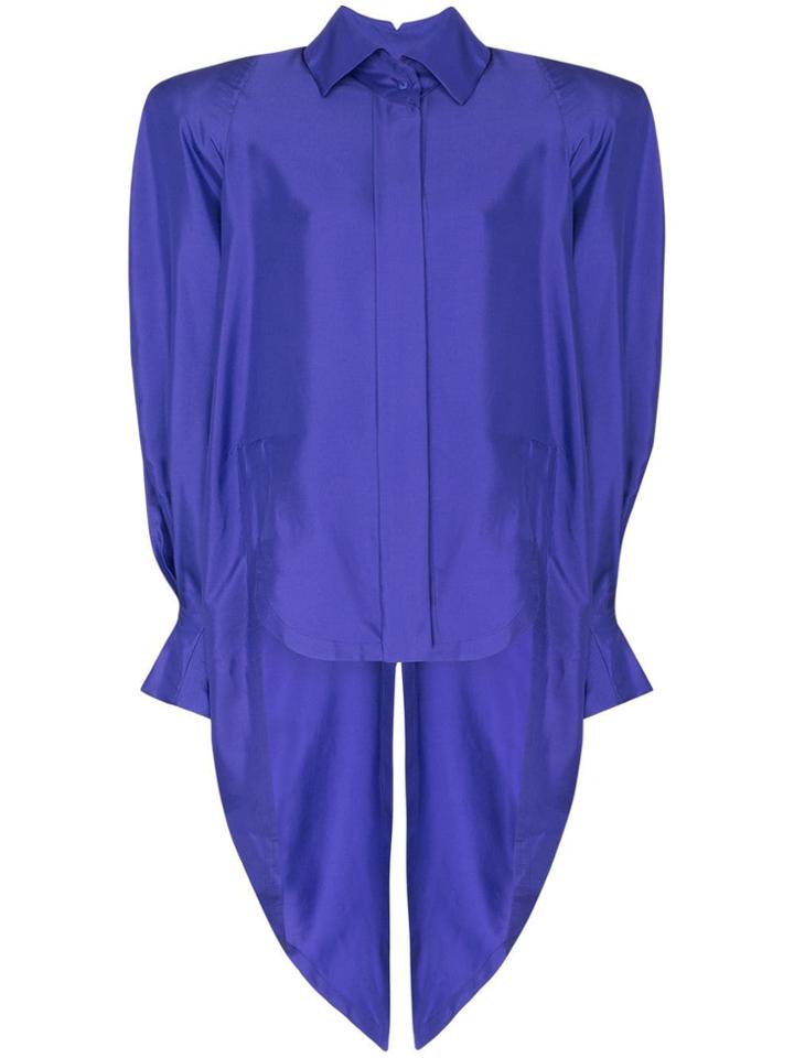 Montana Structured Shoulder Blouse - Purple