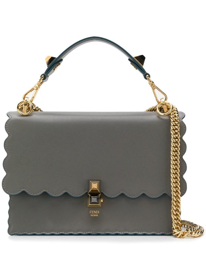 Fendi Kan I Scalloped Bag - Grey