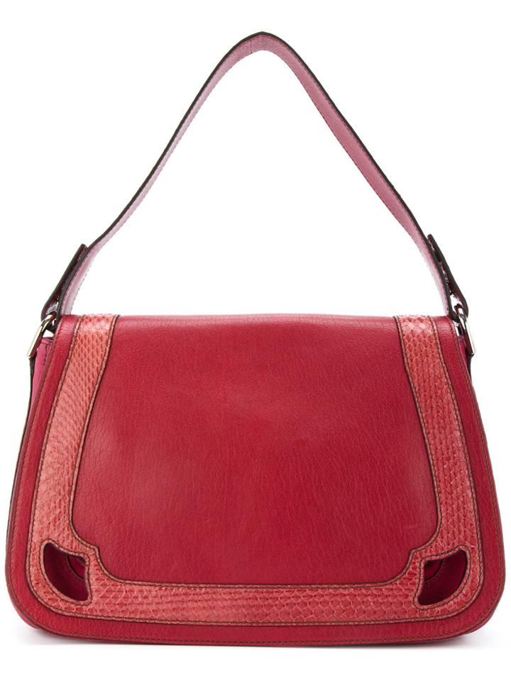 Cartier Vintage Marcello De Cartier Saddle Shoulder Bag - Red