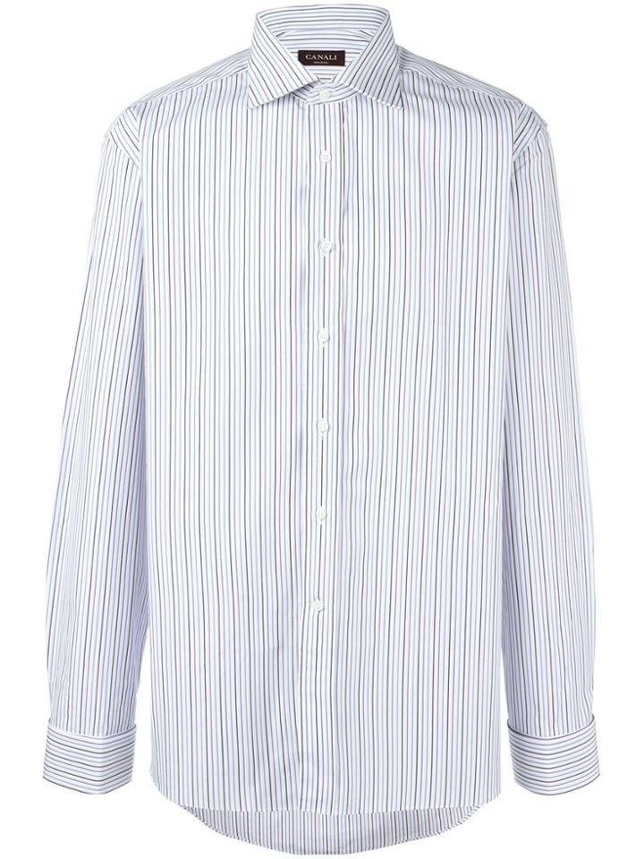 Canali Striped Shirt - White