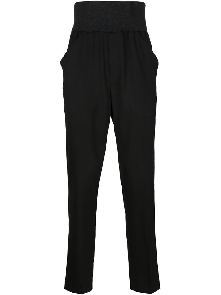 Thamanyah Slim Fit Trousers, Men's, Size: 48, Black, Spandex/elastane/wool