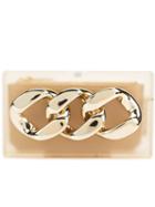 Casadei Chain Detail Clutch, Women's, Nude/neutrals