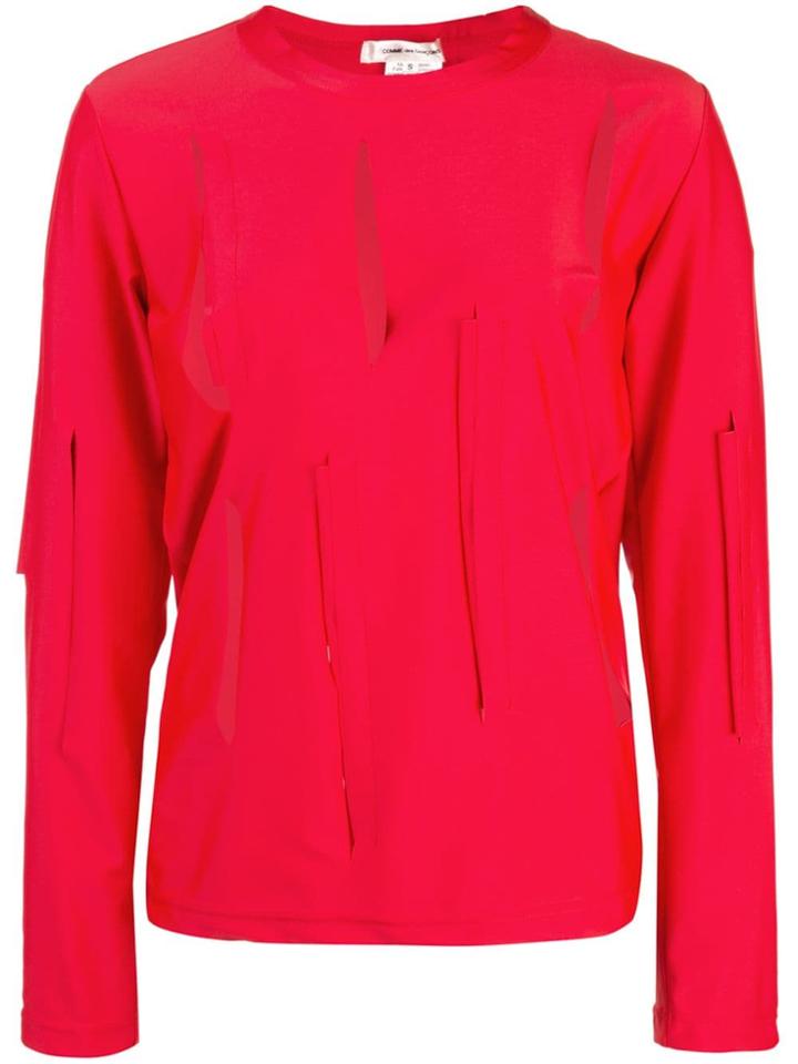 Comme Des Garçons Vertical Slash Top - Red