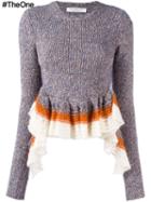 Philosophy Di Lorenzo Serafini Ruffled Jumper, Women's, Size: 40, Silk/cotton/acrylic/wool