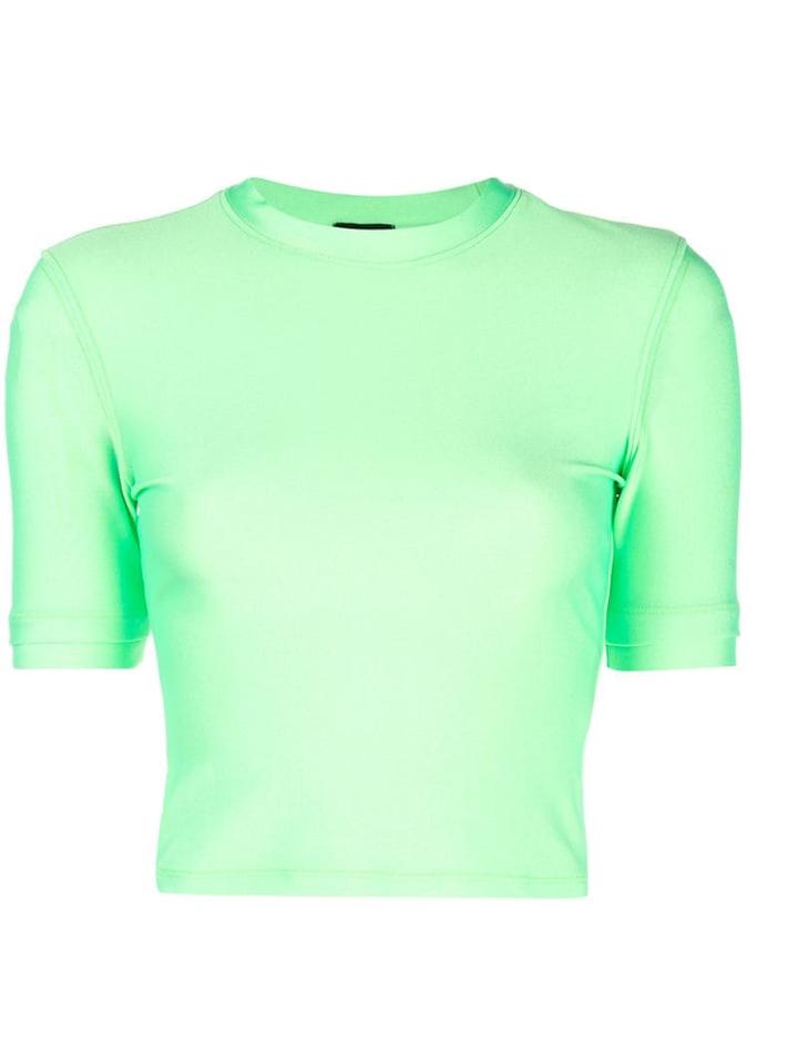 Callipygian Slim-fit Cropped Top - Green