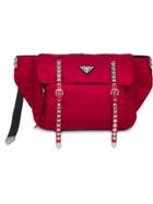 Prada Studded Belt Bag - Red