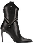 Dsquared2 Stitched Western Booties - Black