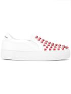 Philipp Plein Heart Studded Sneakers - White