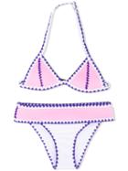 Mc2 Saint Barth Kids - Stitch Trim Bikini - Kids - Neoprene/spandex/elastane - 8 Yrs, White