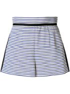Philosophy Di Lorenzo Serafini Striped High Waisted Shorts - White