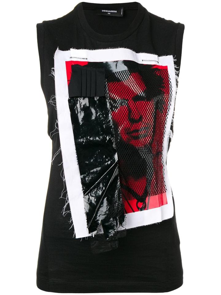 Dsquared2 Punk Appliqué Vest - Black