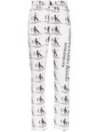 Calvin Klein Jeans Est. 1978 Ok Logo Print High Waist Jeans - White