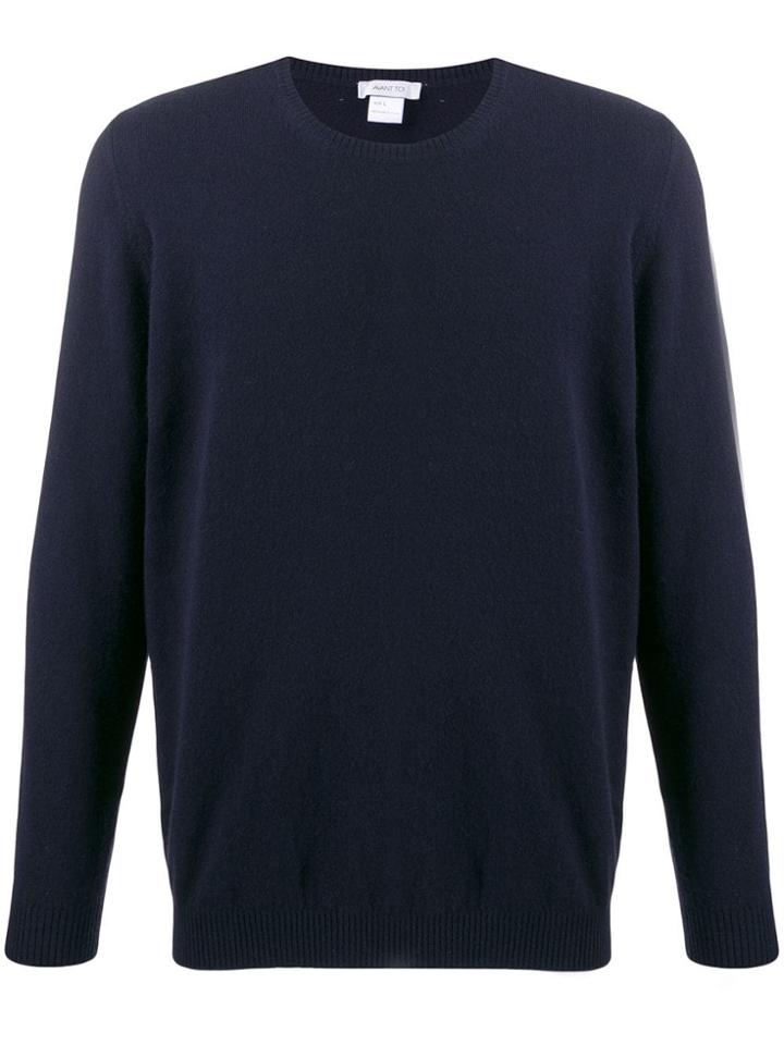Avant Toi Elbow Patch Jumper - Black