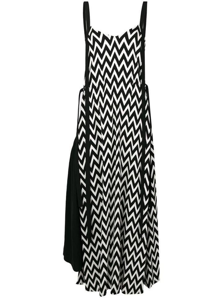 Loewe Zig Zag Printed Dress - Black