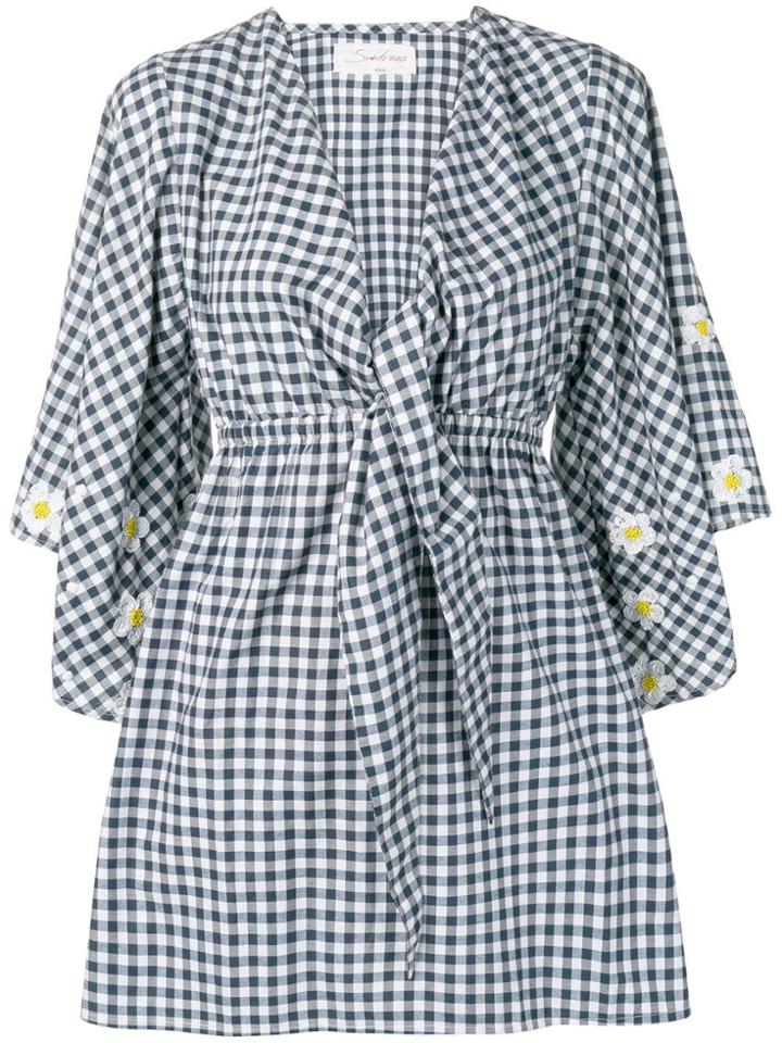 Sundress Alison Gingham Dress - Black