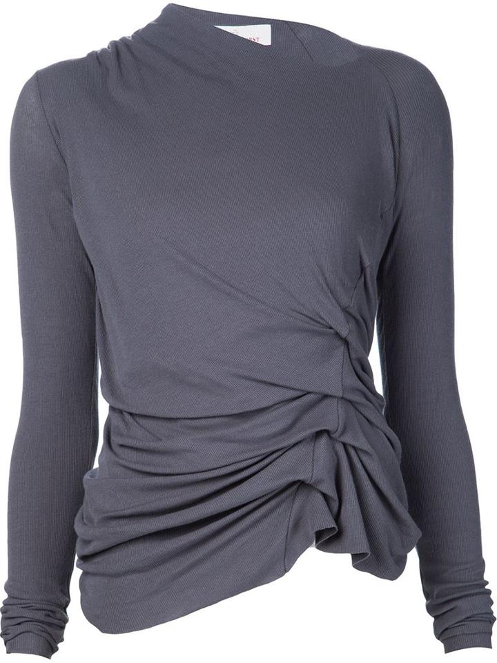 A.f.vandevorst Ruched Detail Asymmetric Neck Sweatshirt