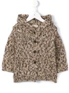 Babe And Tess - Chunky Knit Hooded Cardigan - Kids - Wool - 12 Mth, Grey
