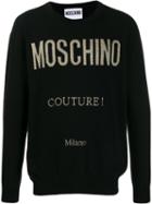 Moschino Metallic Logo Knit Jumper - Black