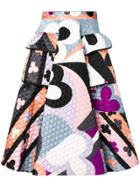 Emilio Pucci A-line Quilted Skirt - Pink & Purple