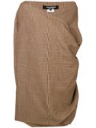 Junya Watanabe Tweed Wrap Oversized Top - Brown