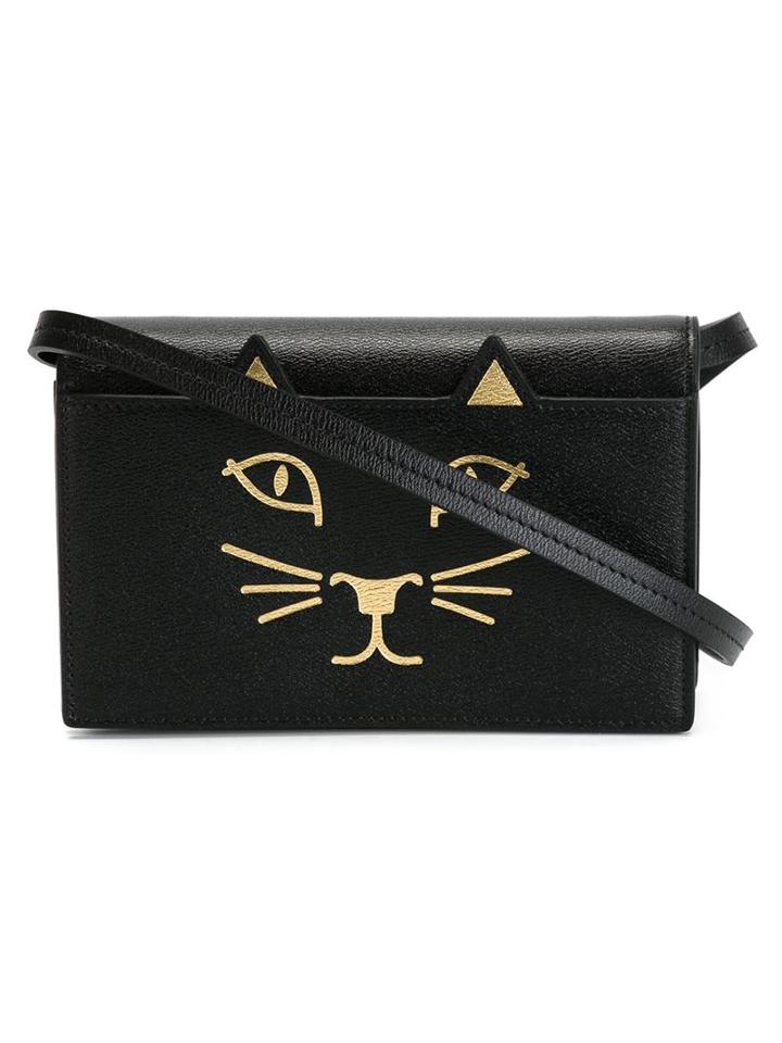 Charlotte Olympia - Feline Shoulder Bag - Women - Calf Leather - One Size, Black, Calf Leather